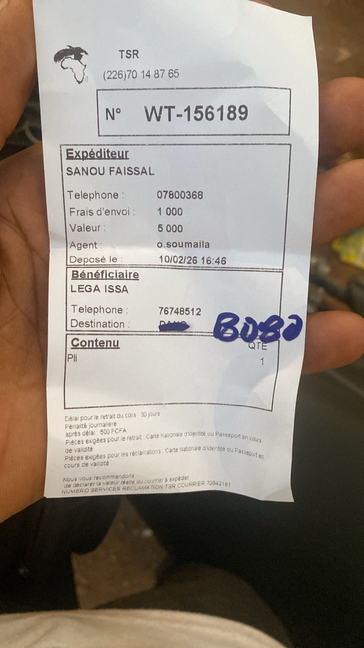 Reçu TSR